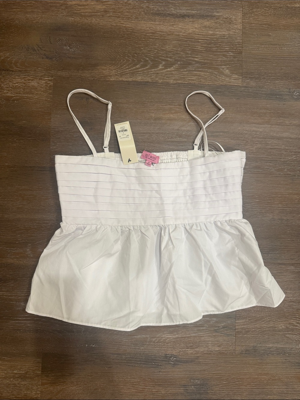 Francesca's Collections White Peplum Tank Top